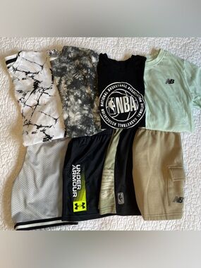 Boys Sports Sets - athletic shorts and t-shirts - NBA, New Balance, Under Armour